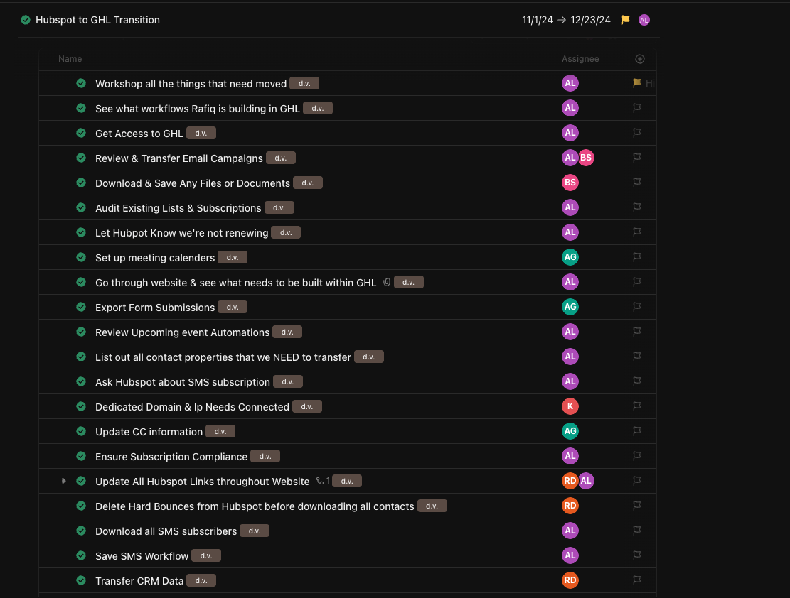 ClickUp podcast production workflow