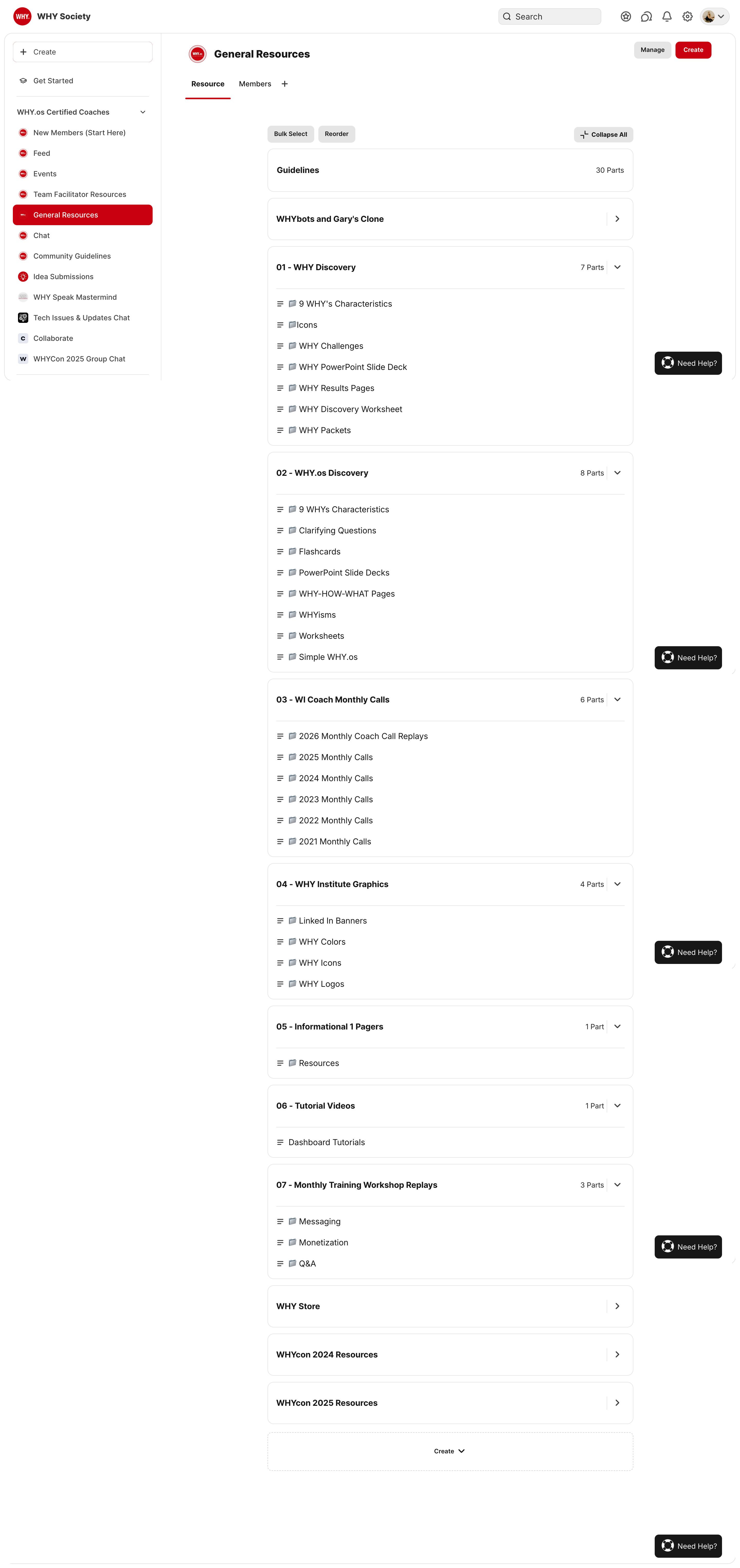 WHY Institute community content library